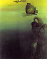 Dali, Salvador - Gradiva Rediscovers the Anthropomorphic Ruins--Retrospective Fantasy